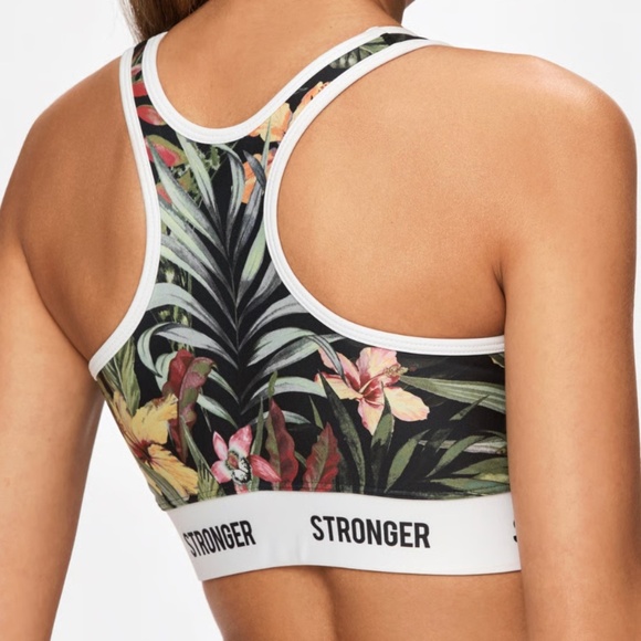 Stronger Vietnam Floral Print Active Leggings and Sport Bra Set Size Medium - Picture 3 of 9